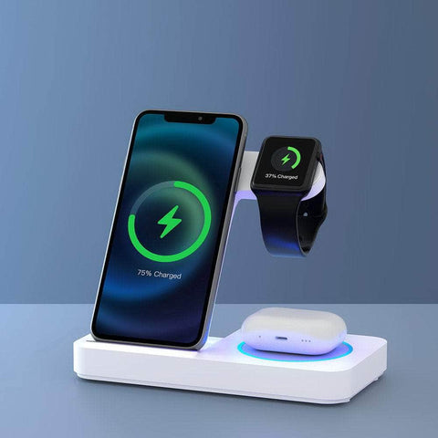 Wireless Charger Dock Fast Charging for Phone White