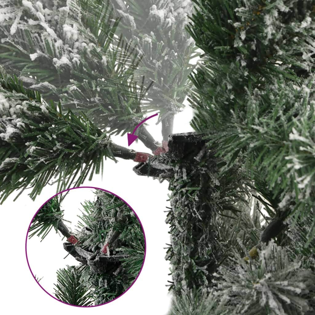 Wonderland Delight: Artificial Hinged Christmas Tree with Flocked Snow