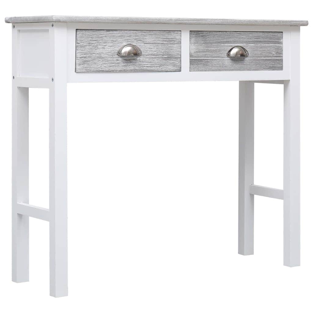 wood Console Table-Grey