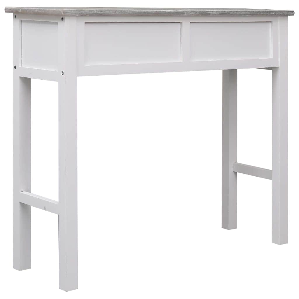 wood Console Table-Grey