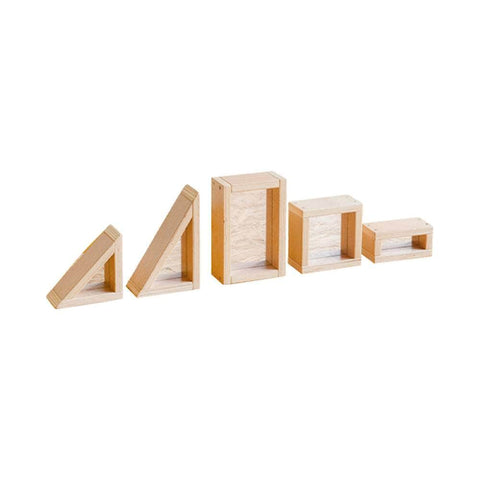 Wooden Acrylic Mirror Building Blocks Set 40pcs