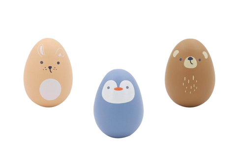 Wooden Animal Egg Shaker Pack Of 3