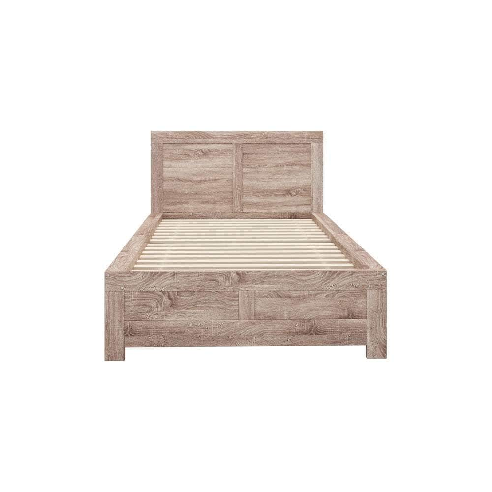 Wooden Bed Frame Contemporary Light Oak