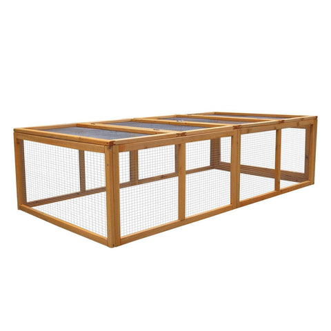 Wooden Chicken Coop & Rabbit Hutch - Rectangular Design.