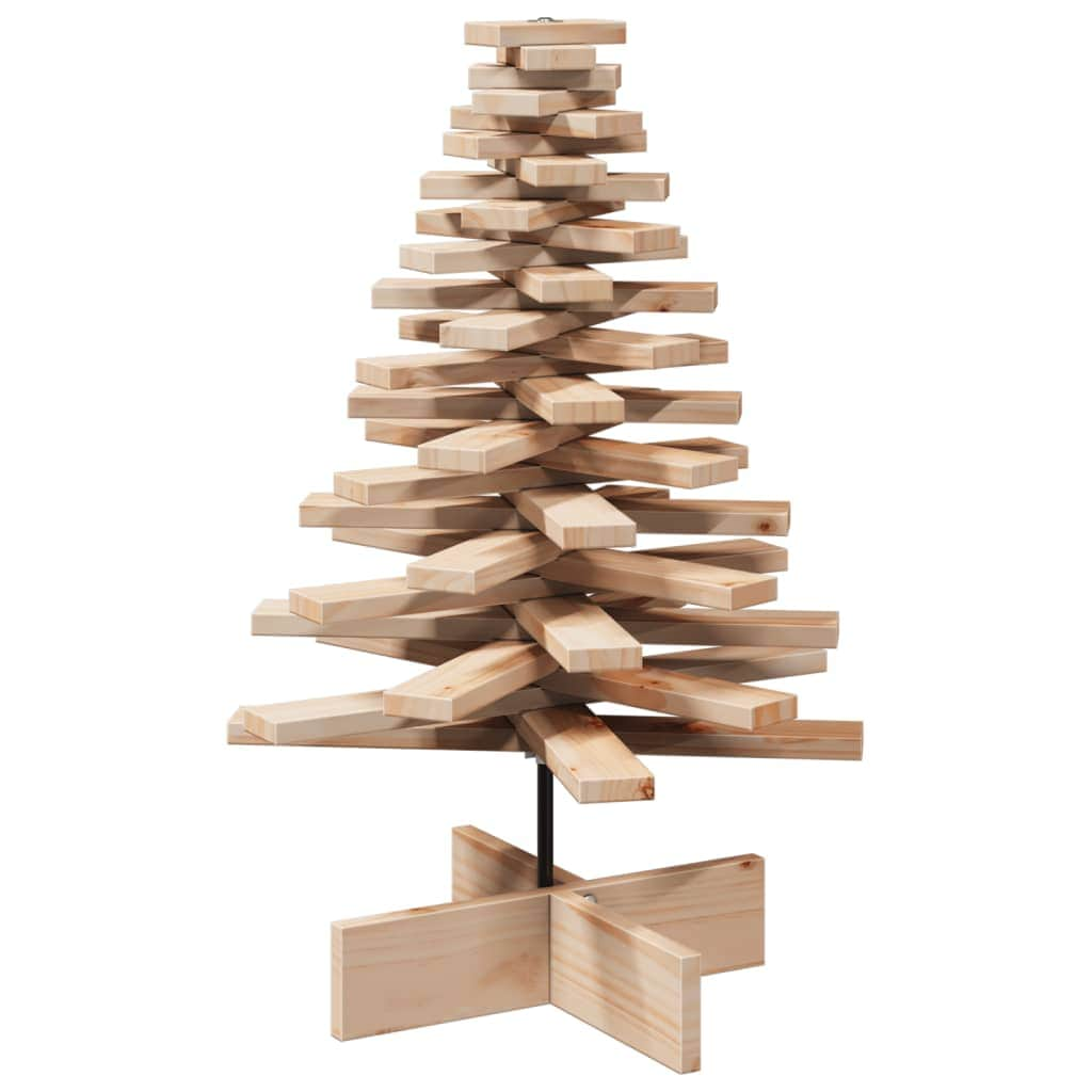 Wooden Christmas Tree for Decoration 112 cm Solid Wood Pine