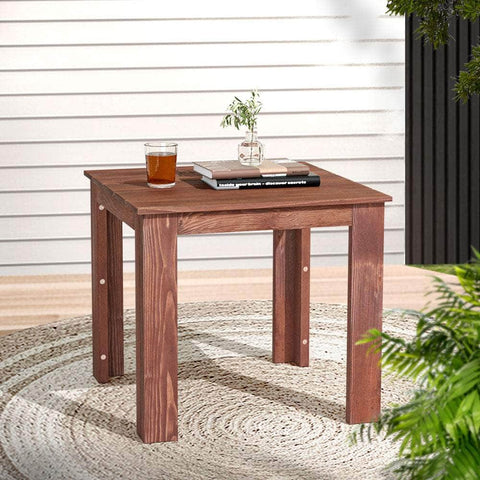 Wooden Coffee Side Table - Outdoor Camping Brown