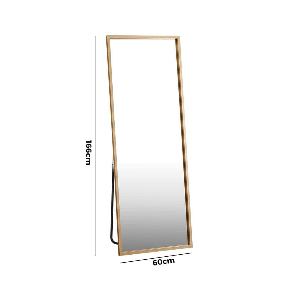 Wooden Full Length Mirror Rectangle Free Standing Black/White/Brown