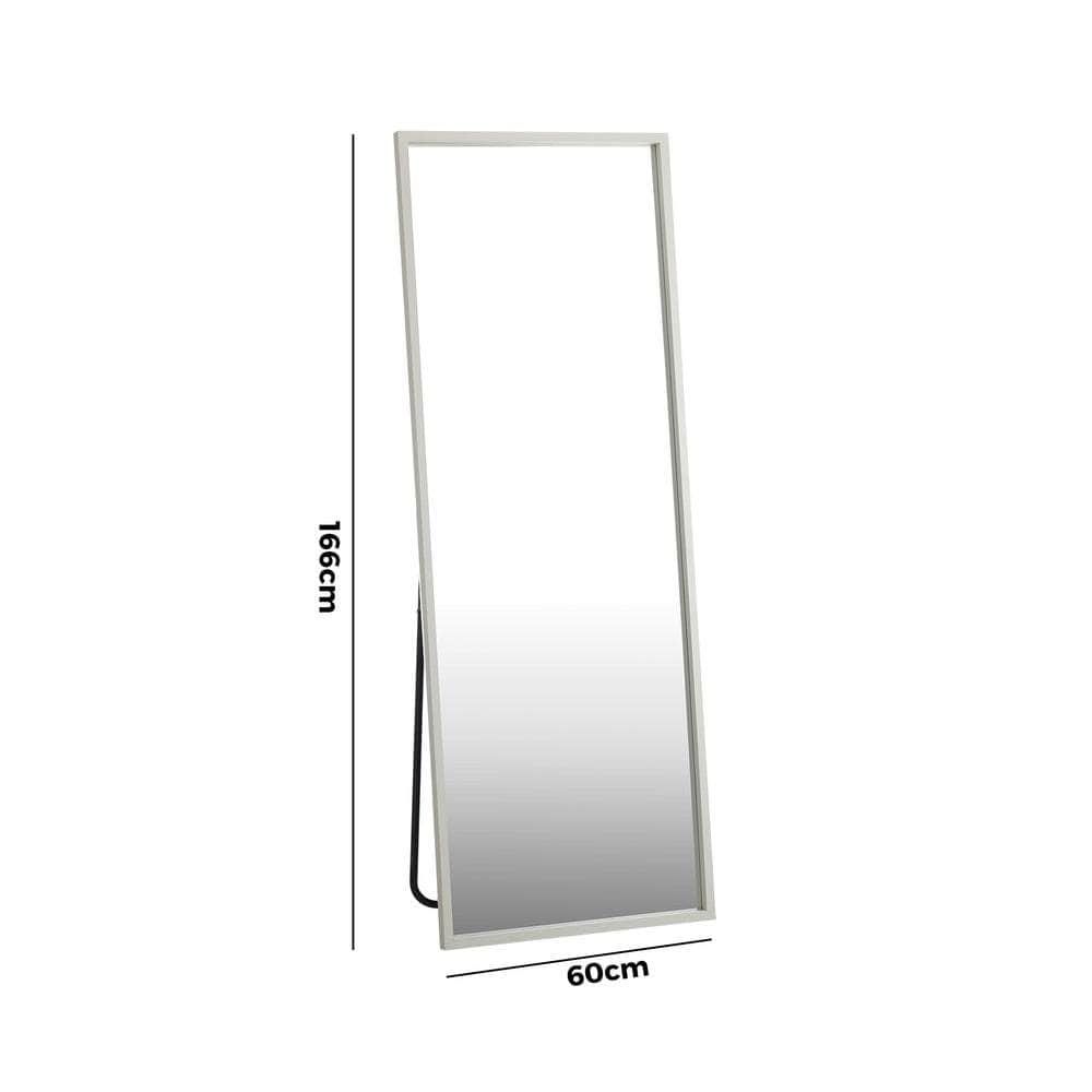 Wooden Full Length Mirror Rectangle Free Standing Black/White/Brown