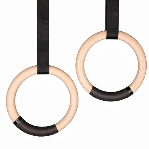 Wooden Gymnastic Rings 32Mm For Gym Exercise Fitness Wooden