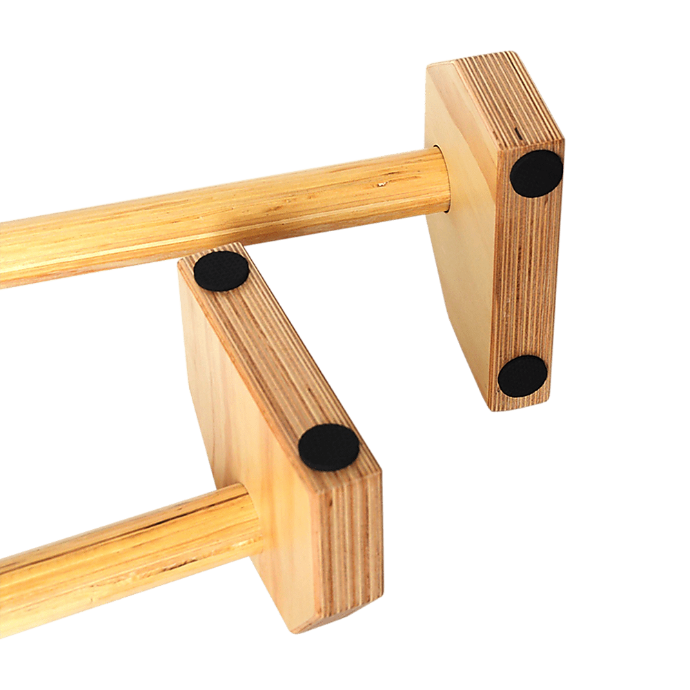 Wooden Parallette Bars Push Up & Dip Workouts