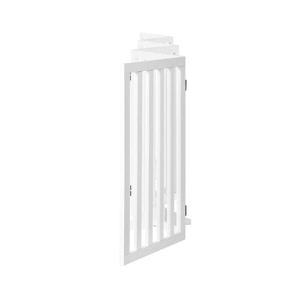 Wooden Pet Gate Dog Fence 6 Panels 80cm Grey