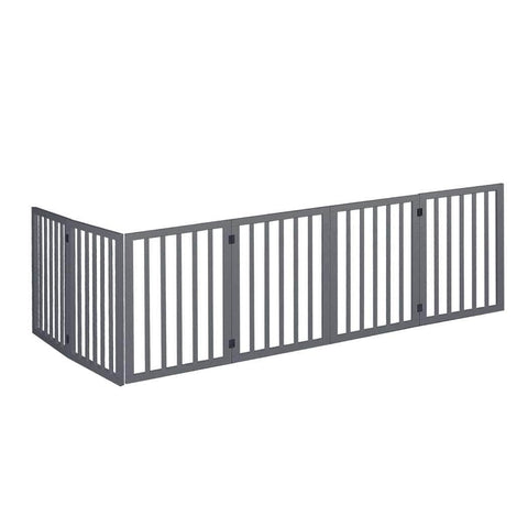 Wooden Pet Gate Dog Fence Safety Grey 100 Pack