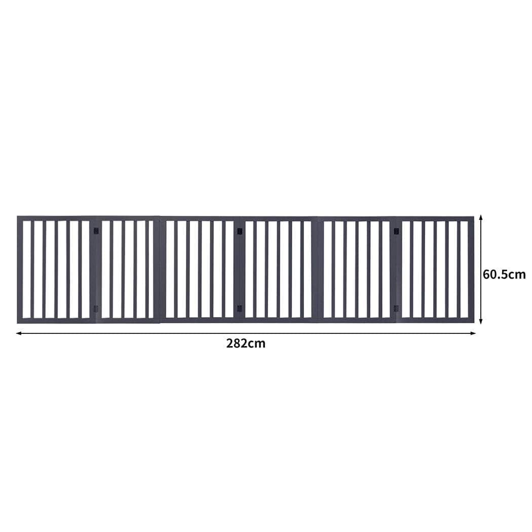 Wooden Pet Gate Dog Fence Safety Grey 100 Pack