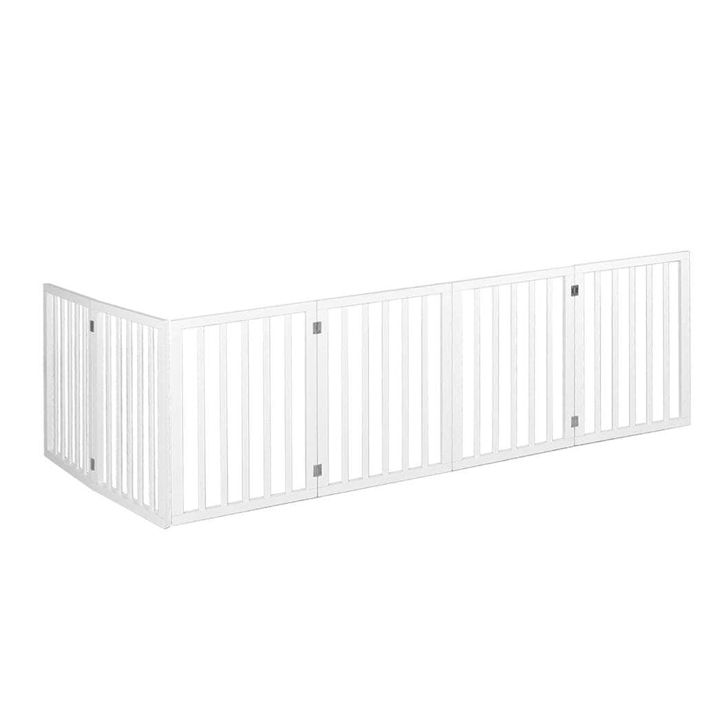 Wooden Pet Gate Dog Fence Safety White 100 Pack