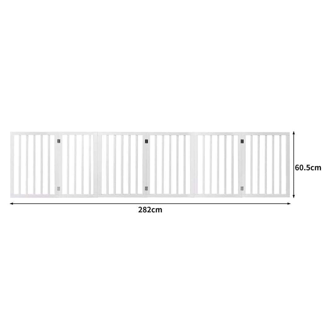 Wooden Pet Gate Dog Fence Safety White 100 Pack