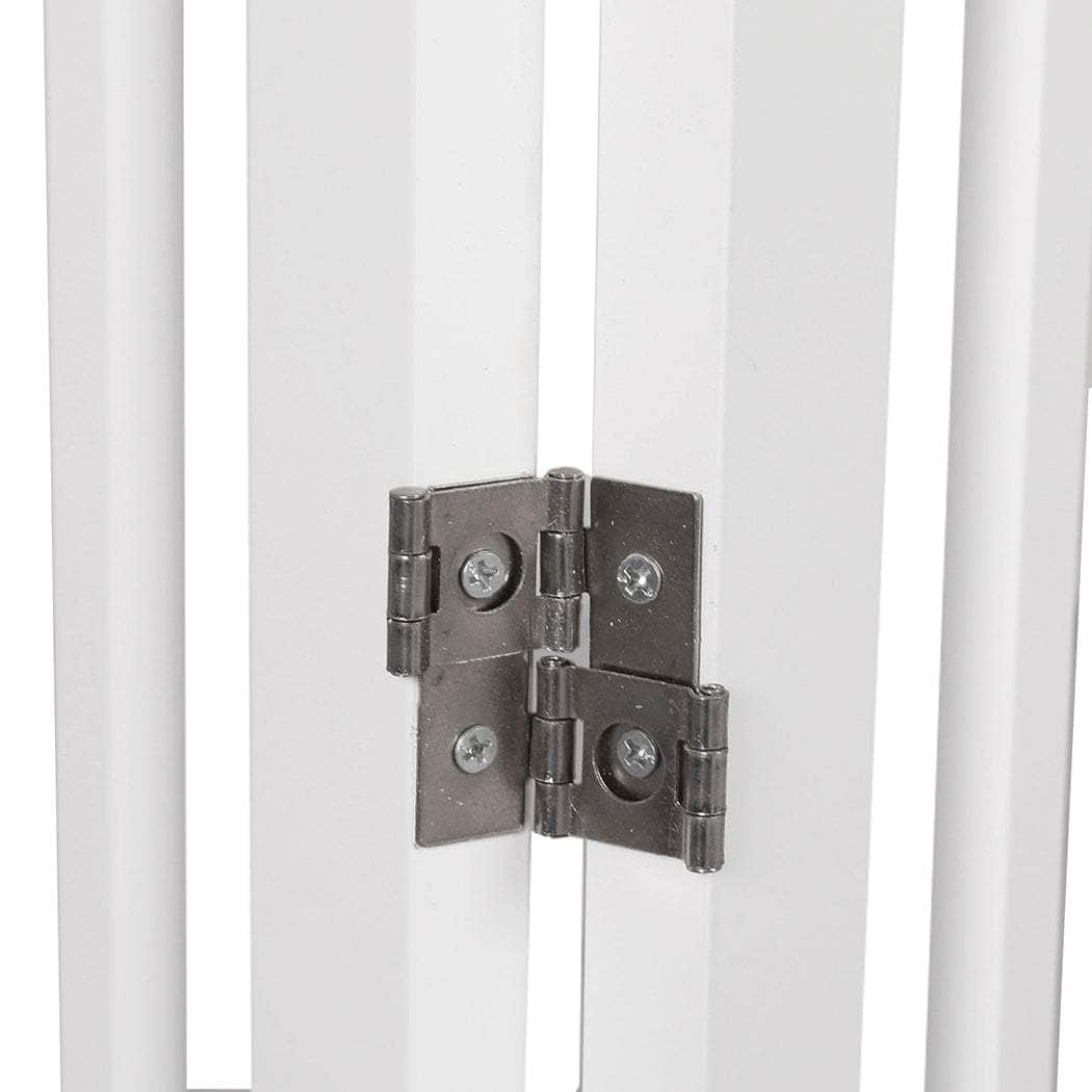 Wooden Pet Gate Dog Fence Safety - White