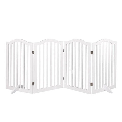 Wooden Pet Gate Dog Fence Safety White