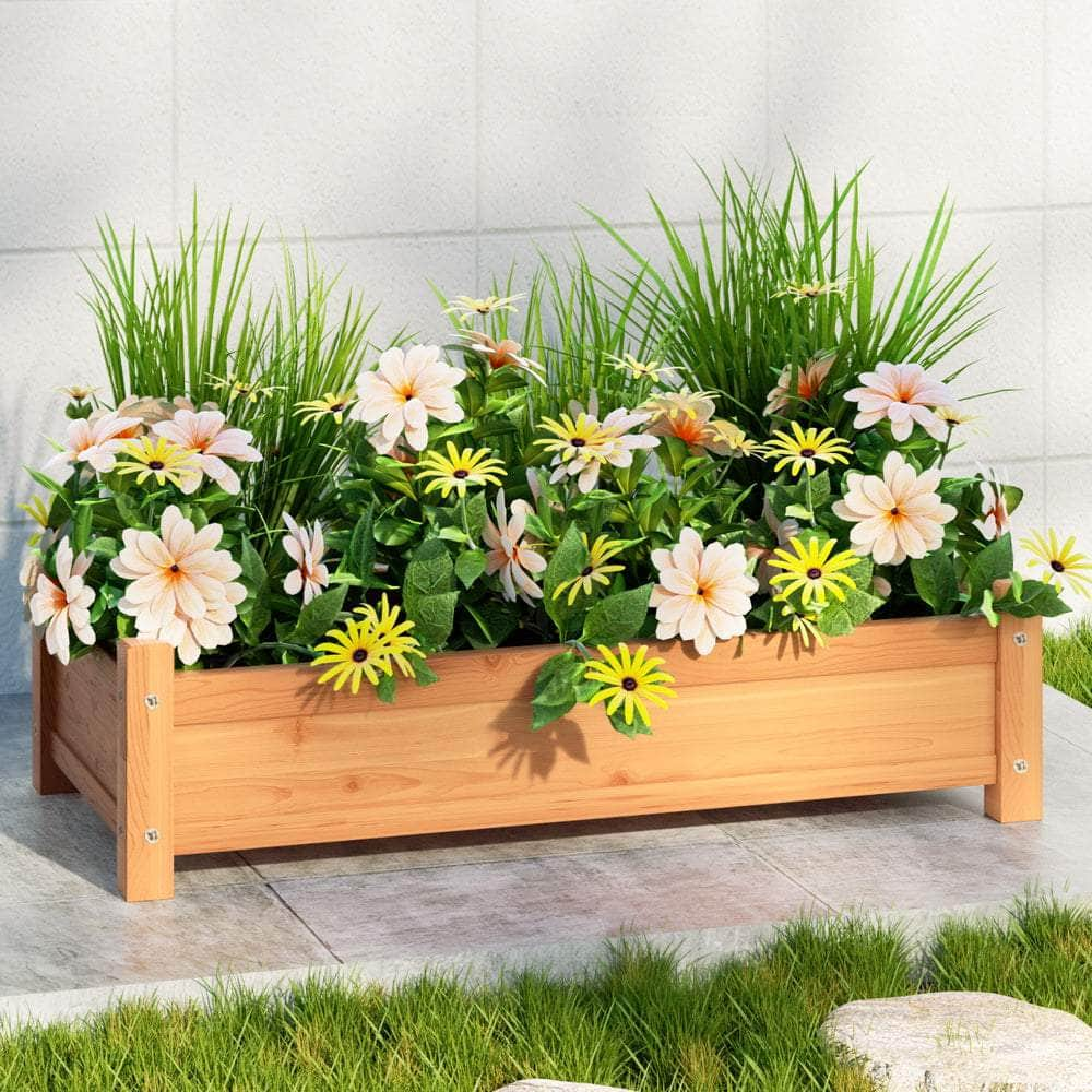 Wooden Raised Garden Bed 65x33x16cm Planter Box