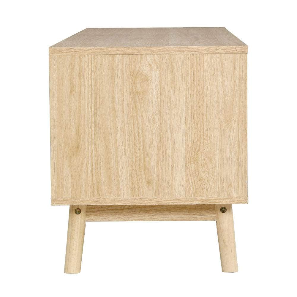 Wooden Scandinavian Entertainment Unit - Natural