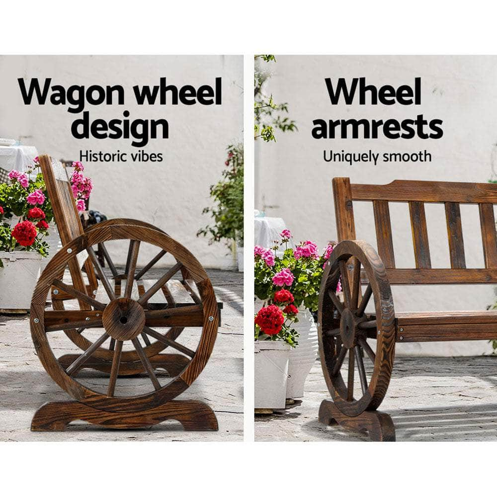 Wooden Wagon Wheel Chair