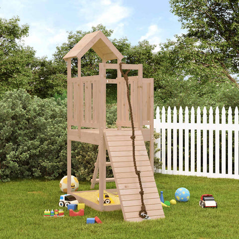 Woodland Explorer's Hideout: Playhouse with Climbing Wall