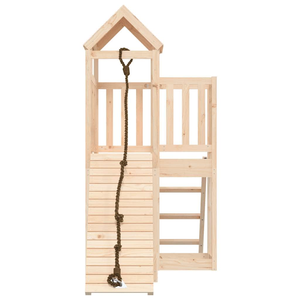 Woodland Explorer's Hideout: Playhouse with Climbing Wall