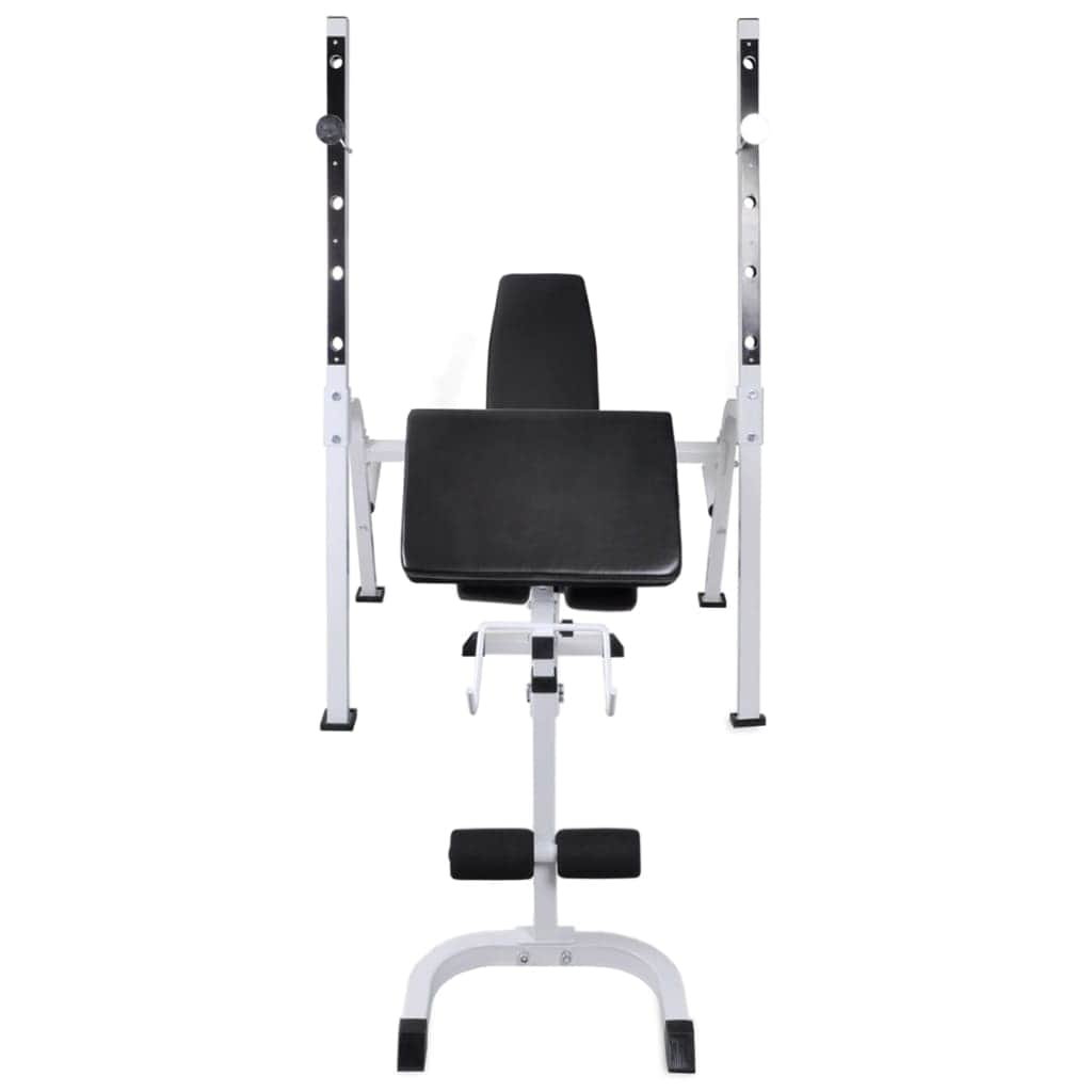 Workout Bench with Weight Rack Barbell and Dumbbell Set 60.5kg