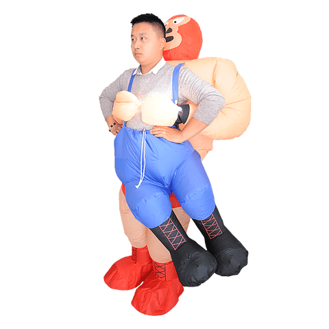 WRESTLER Fancy Dress Inflatable Suit -Fan Operated Costume