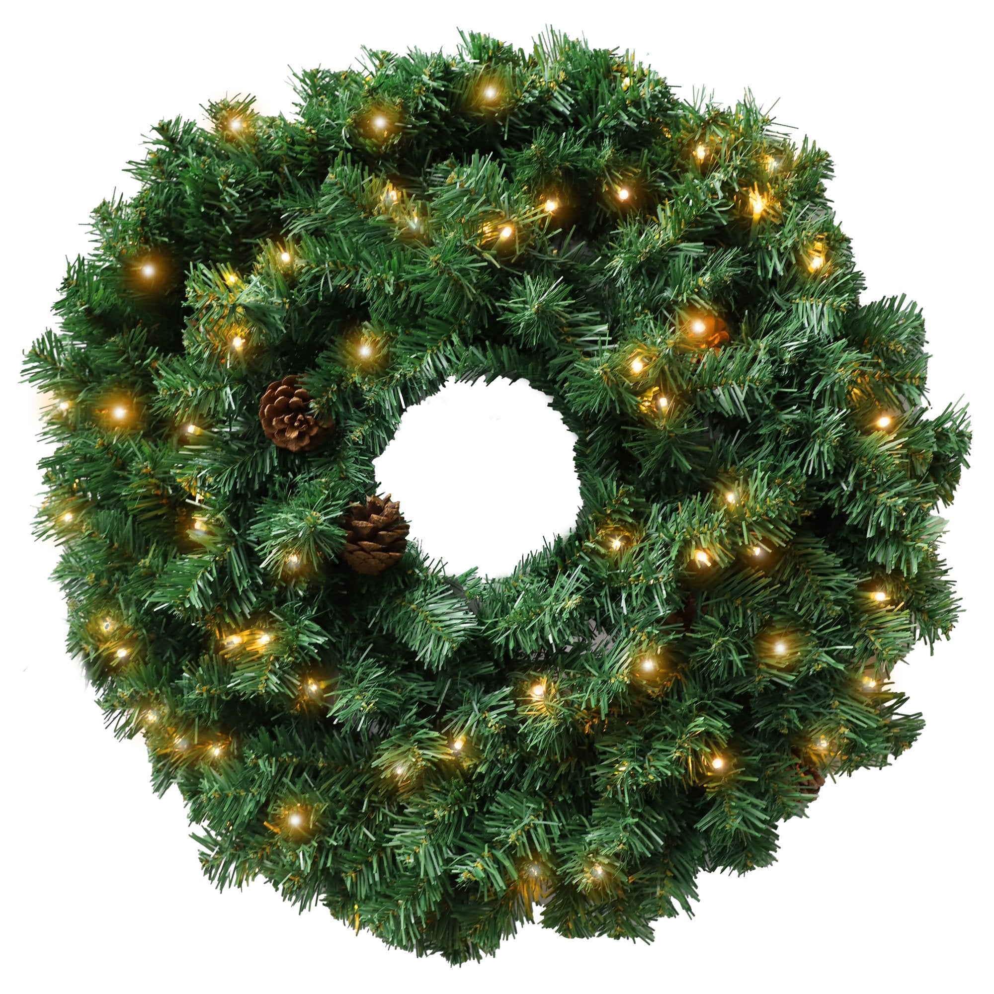 61cm Glow Christmas Wreath