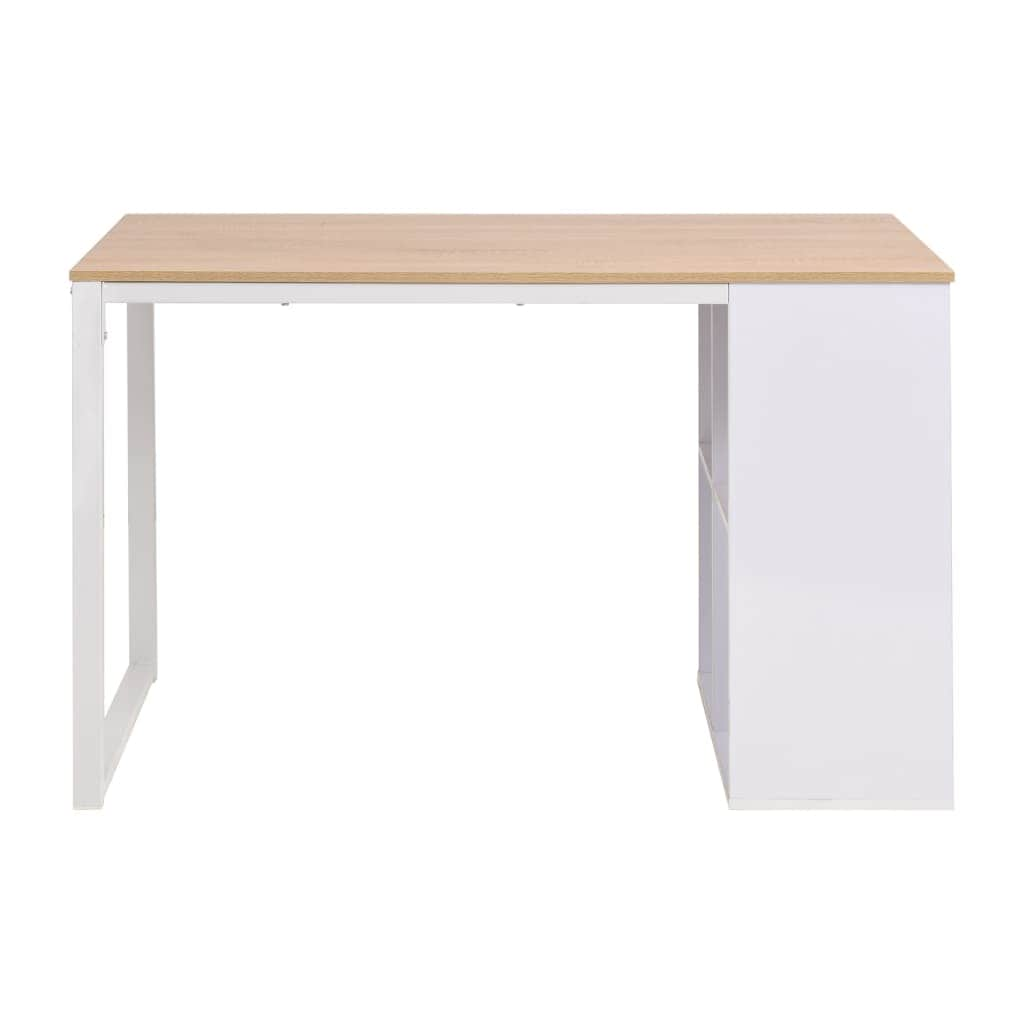 Writing Desk Oak and White