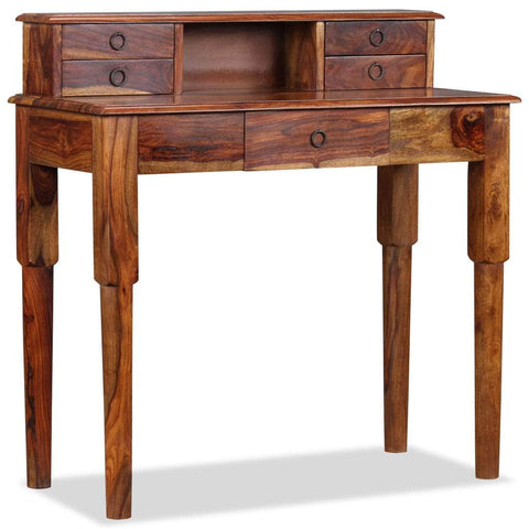 Writing Desk with 5 Drawers Solid Sheesham Wood