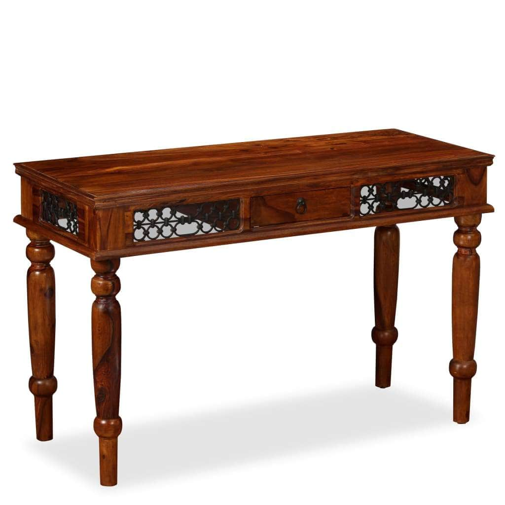 Writing Table Solid Brown Sheesham Wood