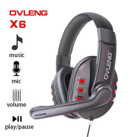 X6 Wired Stereo Headphone With Microphone For Pc Gaming