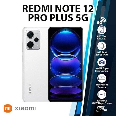 Xiaomi Redmi Note 12 Pro plus 5G 8+256GB Dual SIM Android Mobile Phone – WHITE