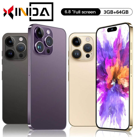 XINDA Smartphone Mobile Phone 3GB+64GB Android 10.0 Dual SIM 2023 New 6.8 Inches