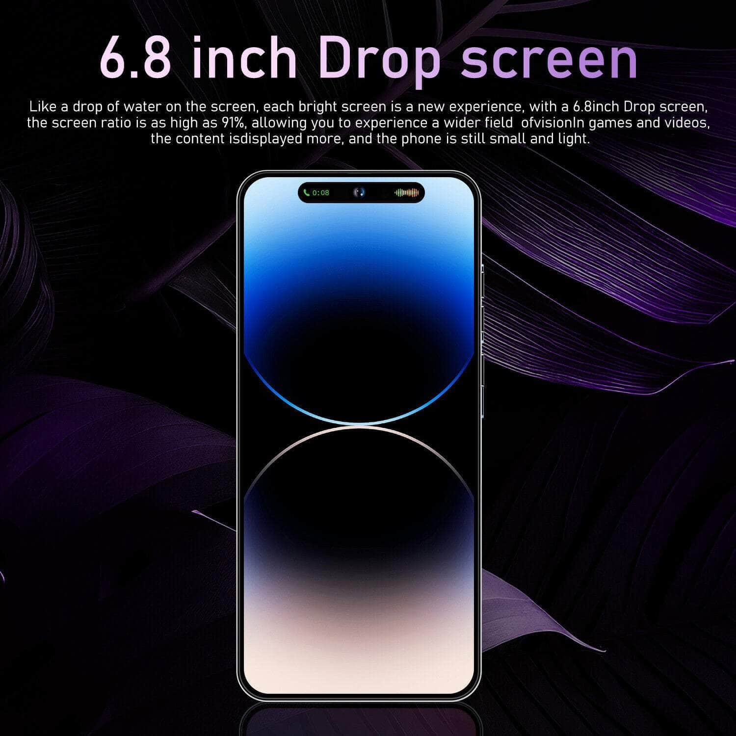 XINDA Smartphone Mobile Phone 3GB+64GB Android 10.0 Dual SIM 2023 New 6.8 Inches