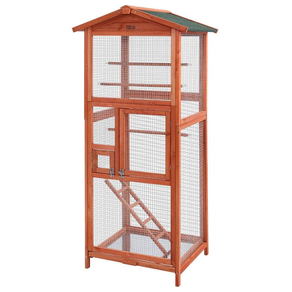 Xl Bird Cage 72X60X168Cm Wooden Aviary Parrot Carrier