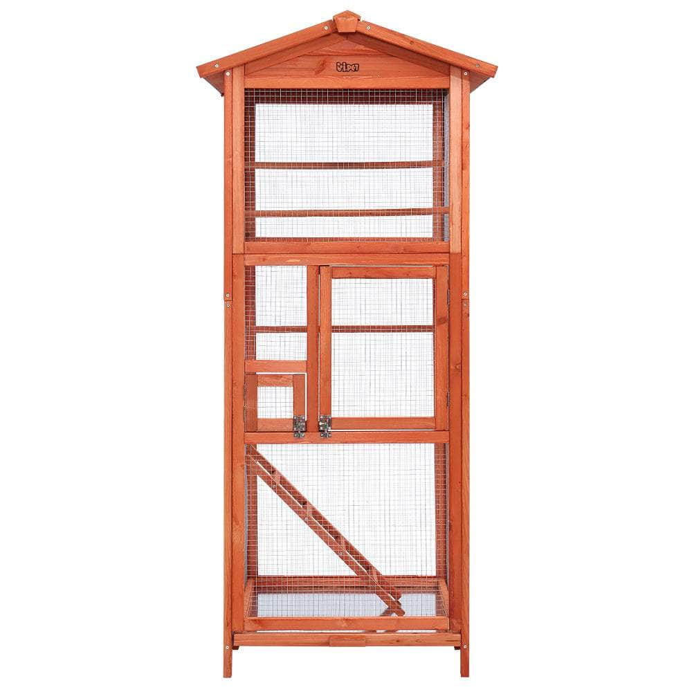 Xl Bird Cage 72X60X168Cm Wooden Aviary Parrot Carrier