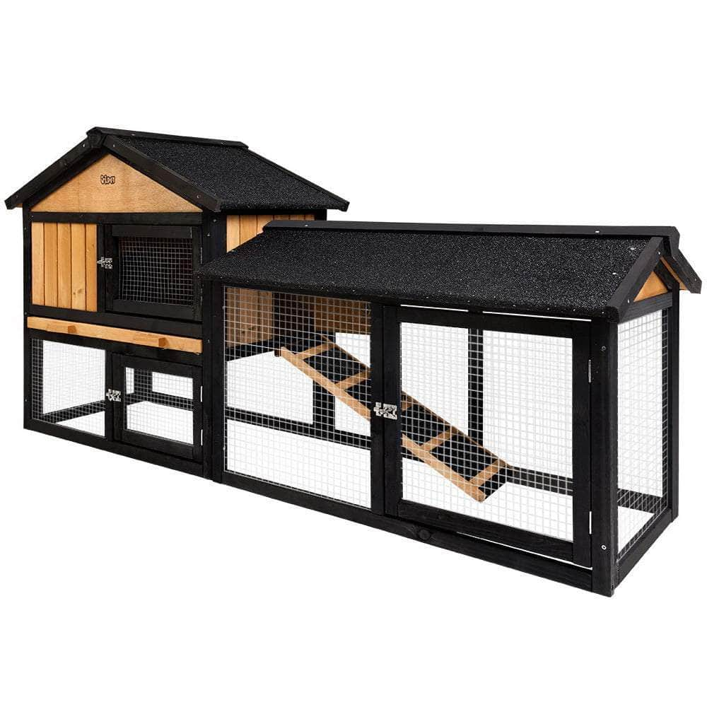 Xl Chicken Coop Rabbit Hutch 165X43X86Cm Wooden Run