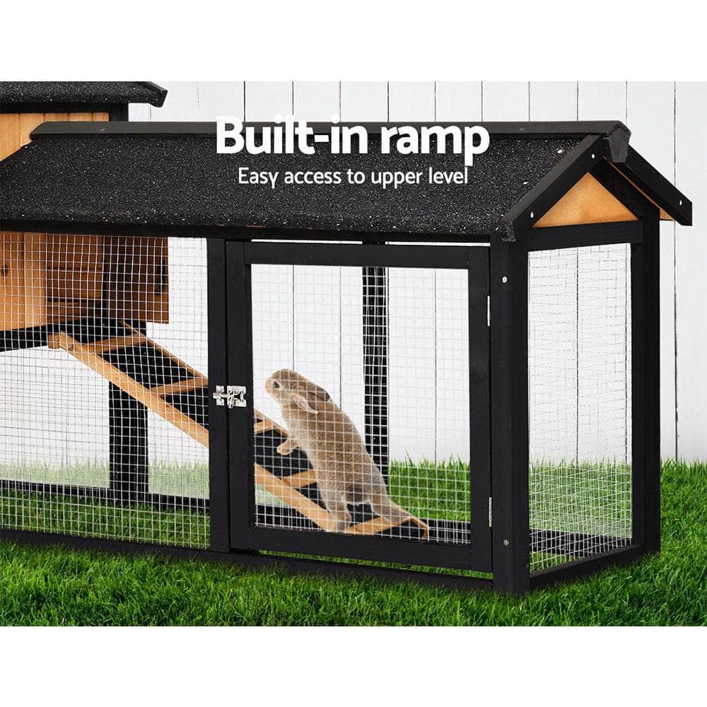 Xl Chicken Coop Rabbit Hutch 165X43X86Cm Wooden Run