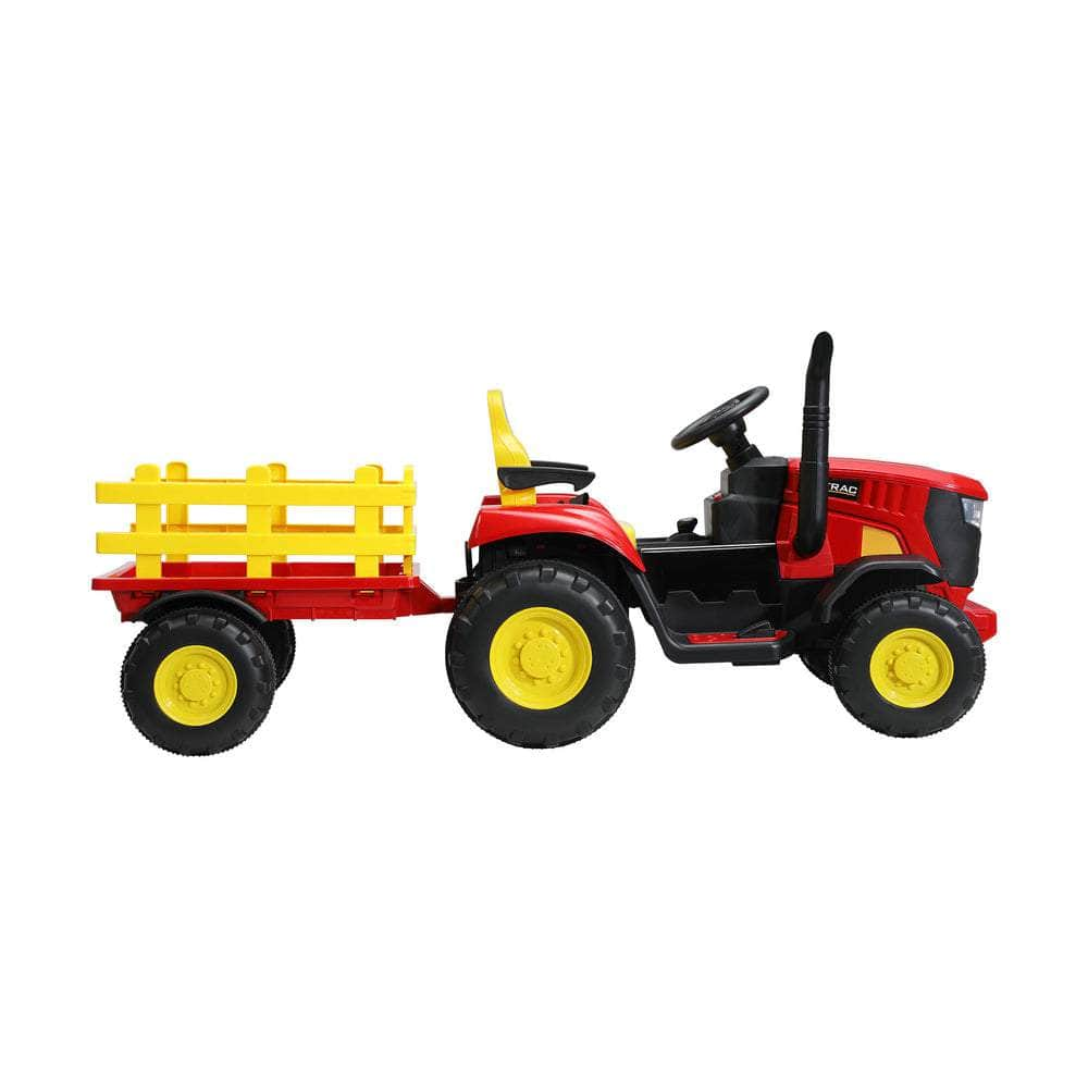 XL Ride On Tractor 12V Kids Electric Vehicle Toy Cars W/ Trailer Remote