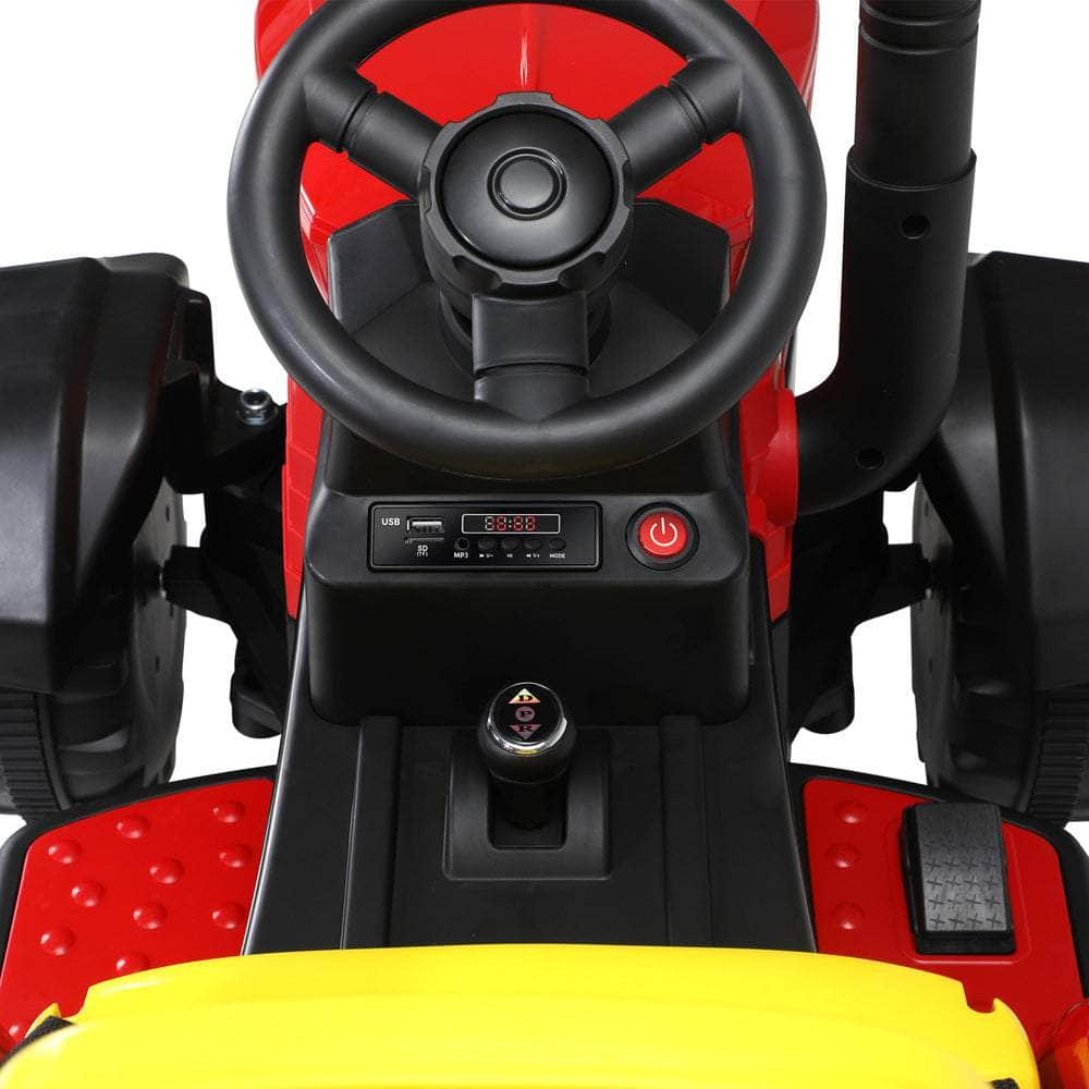 XL Ride On Tractor 12V Kids Electric Vehicle Toy Cars W/ Trailer Remote