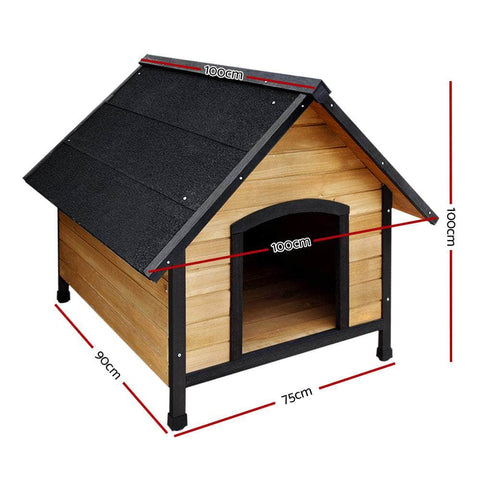 Xl Wooden Dog Kennel Outdoor Pet House Waterproof