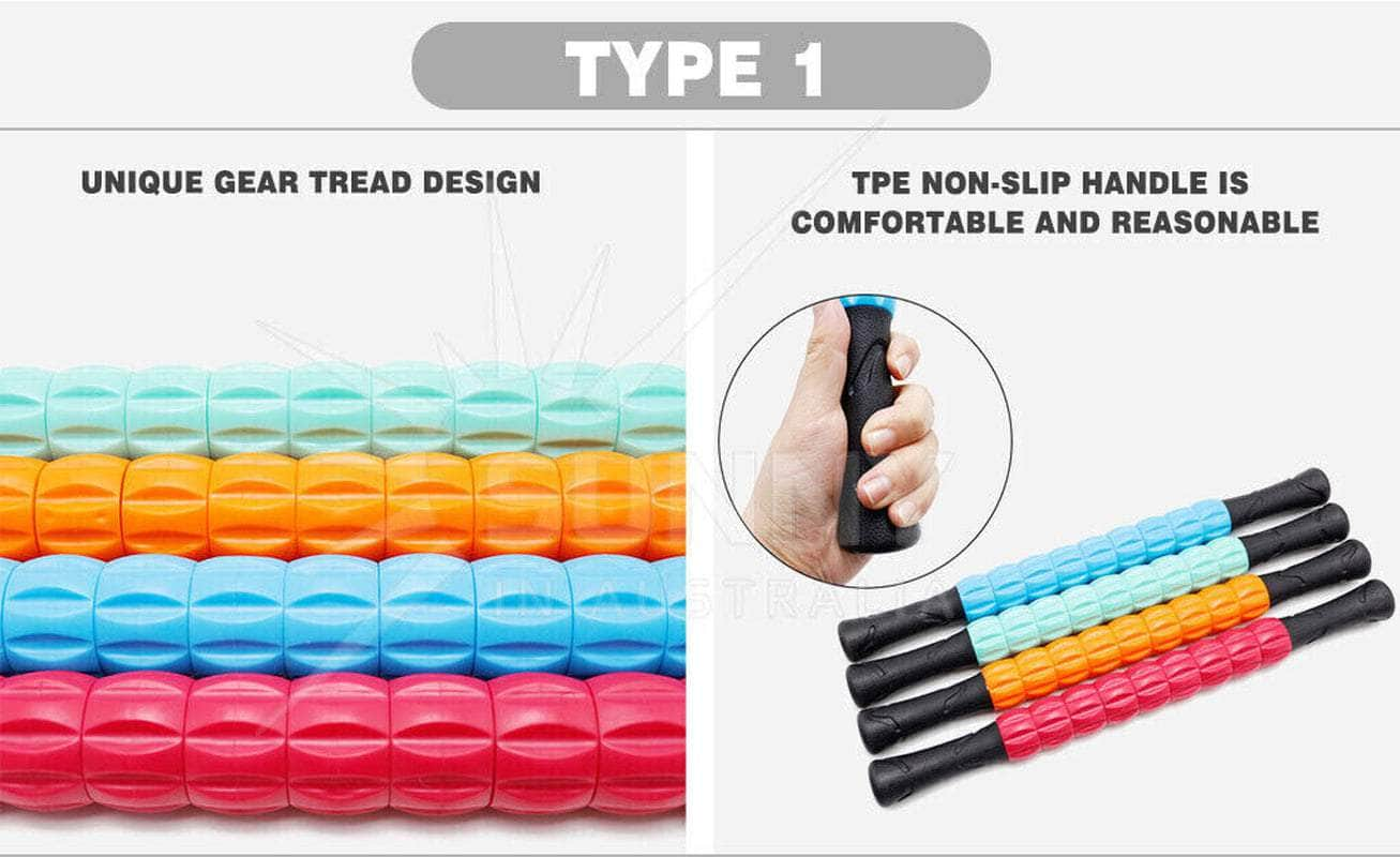 Yoga Massage Roller Stick Point Sport Biceps Muscle Body Travel Massager Tool AU