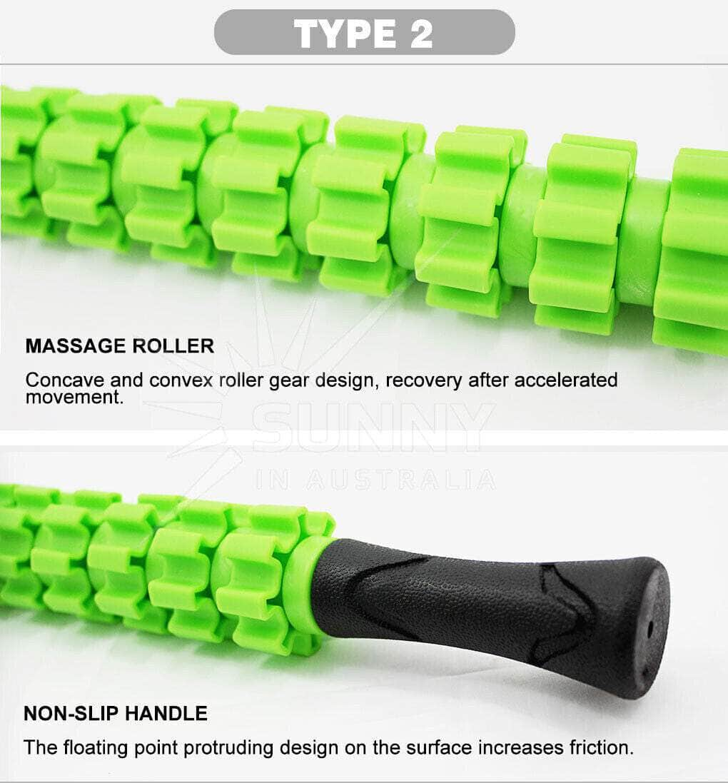 Yoga Massage Roller Stick Point Sport Biceps Muscle Body Travel Massager Tool AU