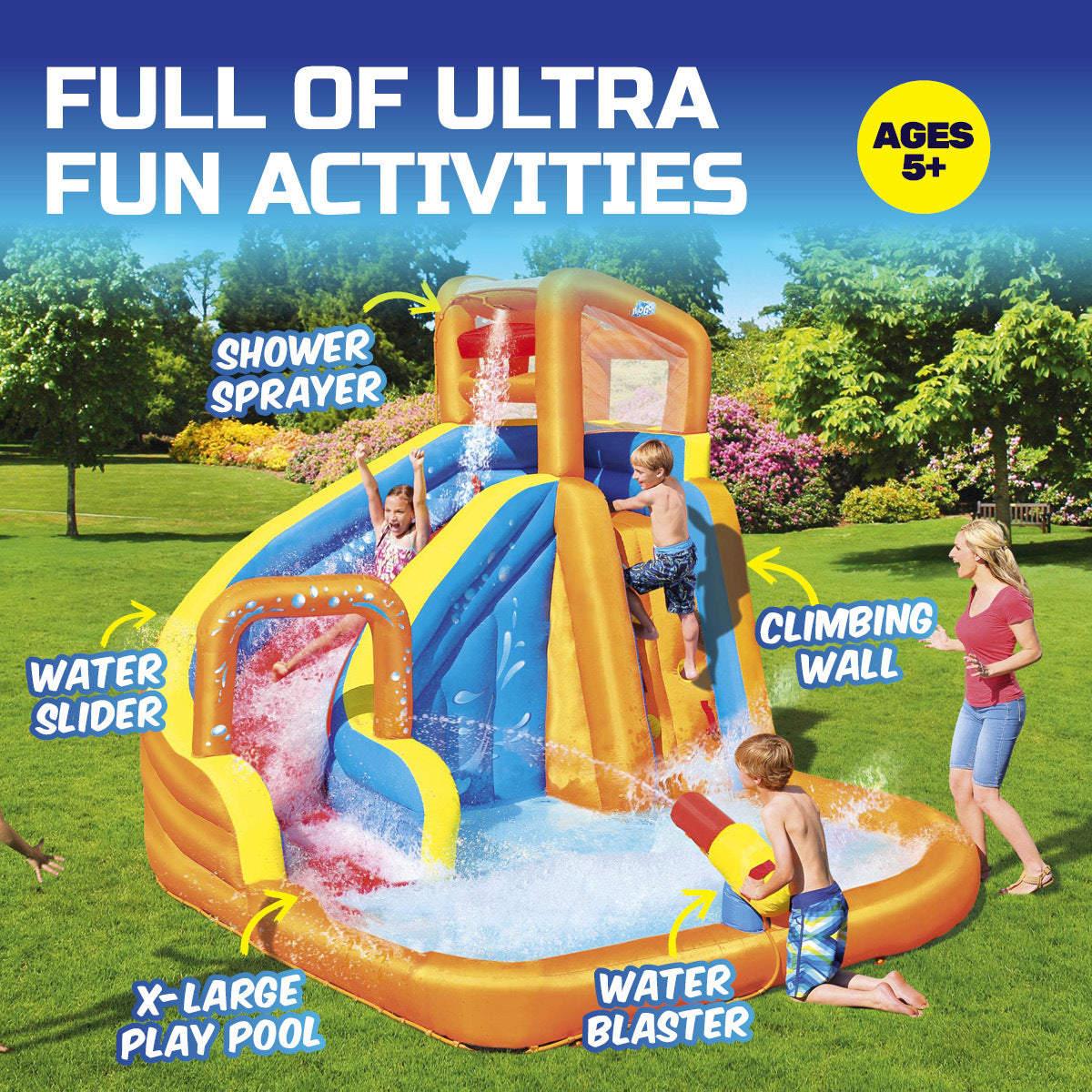 Inflatable Mega Water Park Pool Slide with Electric Blower