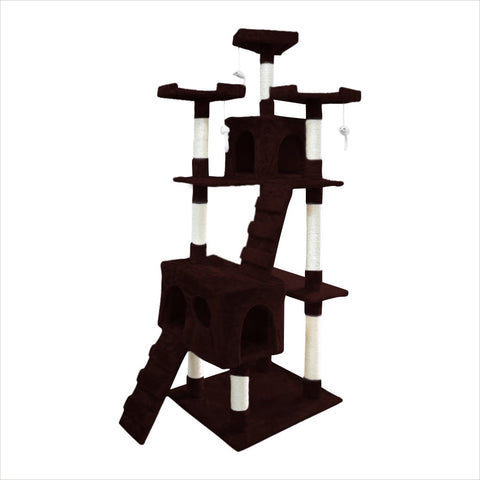 1.8M Cat Scratching Post Tree -Dark Brown