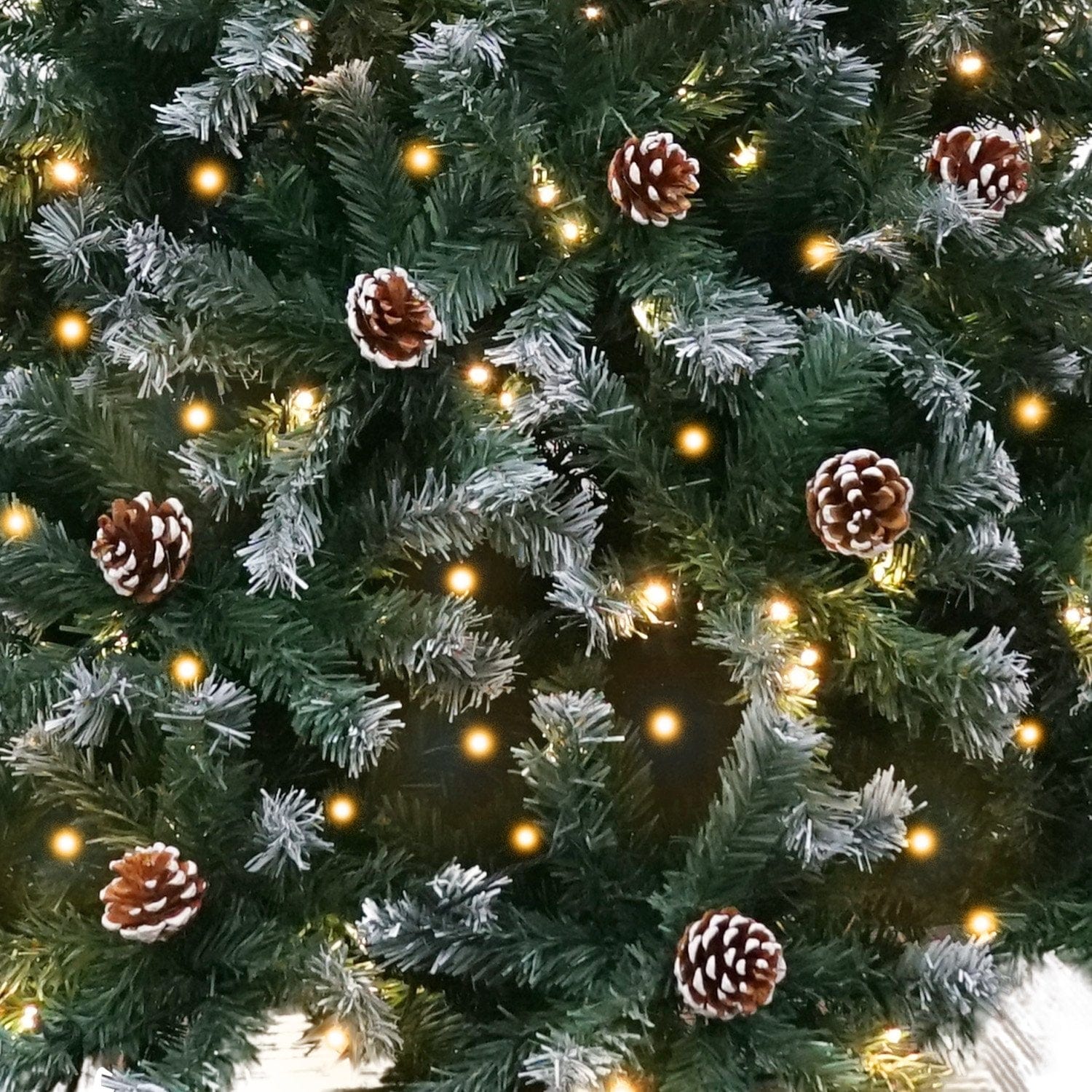 1.8m Pre Lit LED Christmas Tree with Pine Cones