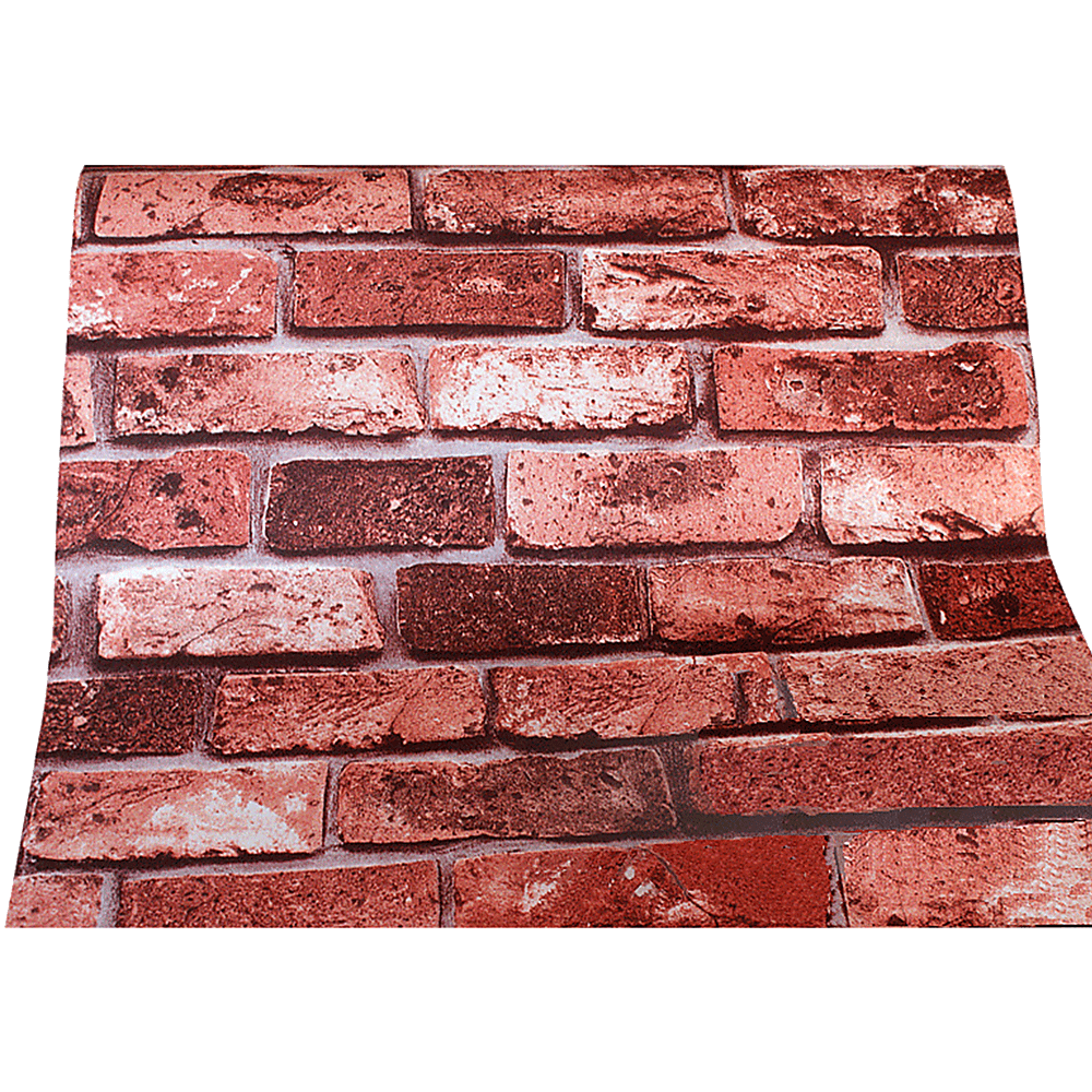 10m 3D Red Brick Print Theme Wallpaper