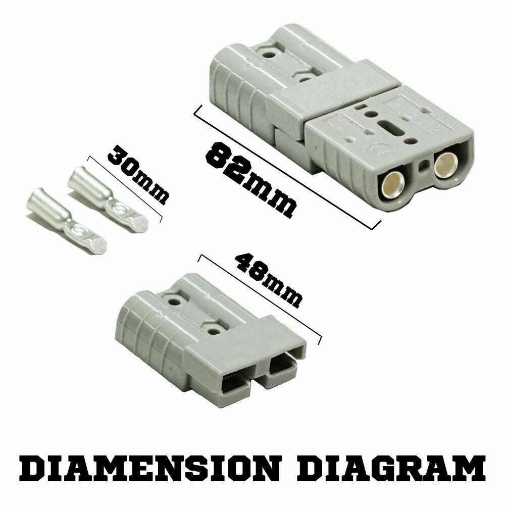 10x Anderson Style Plug Connectors 50 AMP T Handle Dust Cap Cover Solar